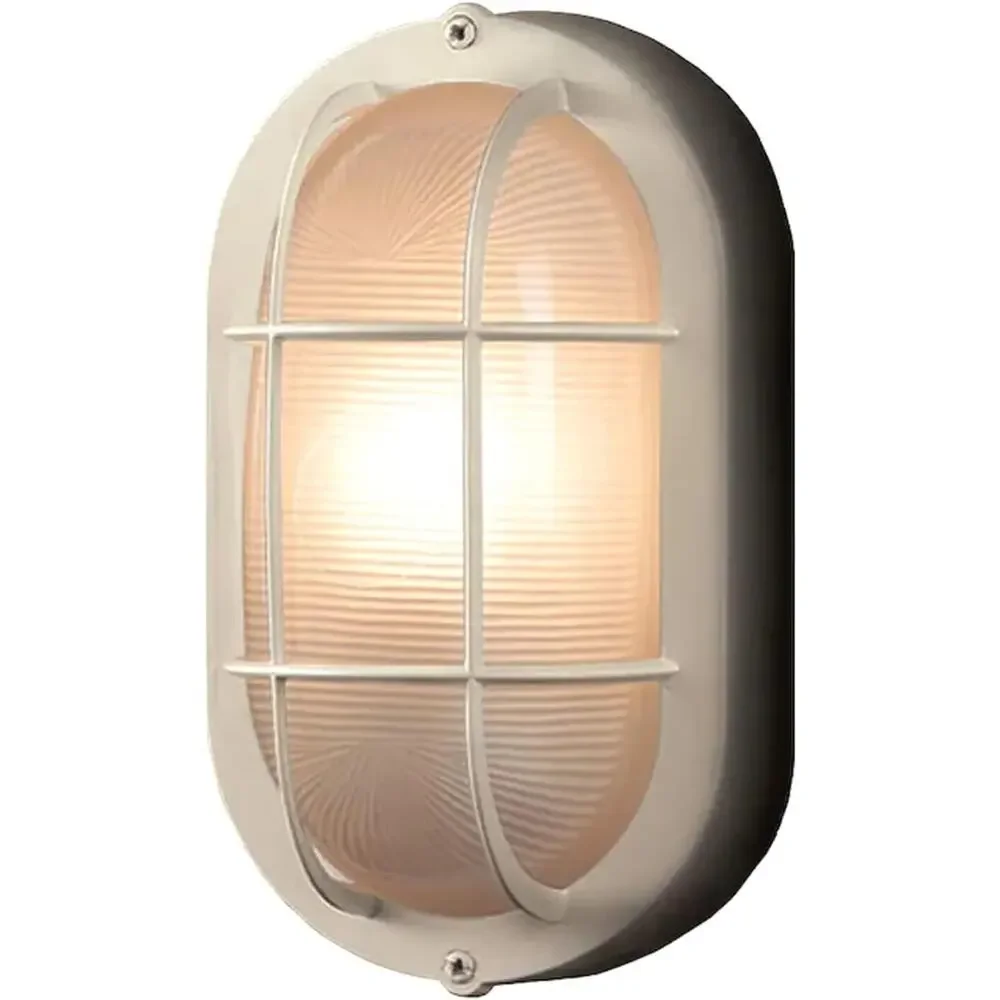 SET OF 4 Portfolio 8-1/4-in White Outdoor Flush-Mount Deck Post Wall Light • NIB